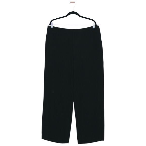 Giorgio Armani 100% Silk Black Wide Leg Dress Pants Size 12 - Picture 1 of 7